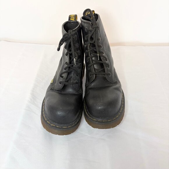 Dr. Martens Industrial Steel Toe Work Boots Black Leather Men’s US 9 UK 8 - Picture 2 of 13